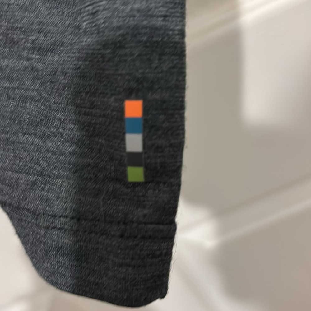 Smartwool Charcoal and Yellow Quarter-Zip Pullover - Picture 5 of 7
